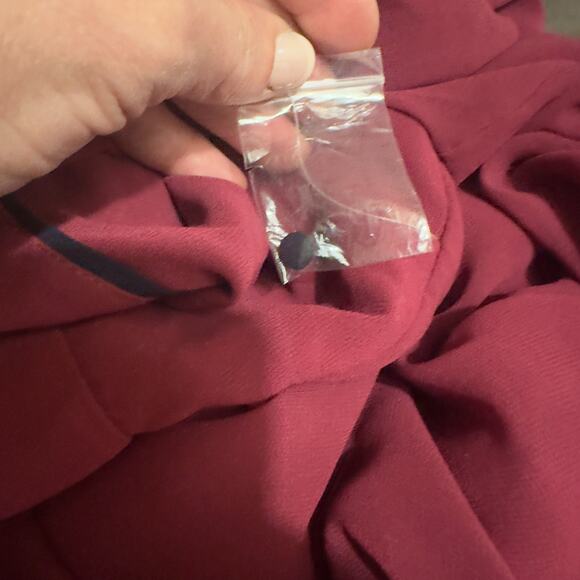 Modcloth NWT Burgundy Pretty Performative Embroider Dress Long Sleeve Retro Sz L - Picture 13 of 14